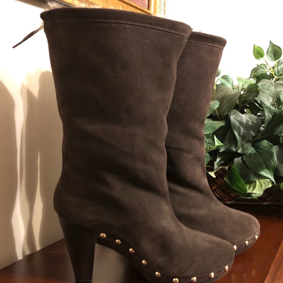 Michael Kors Sued and faux Fur lined Heel Boots - Picture 8 of 12
